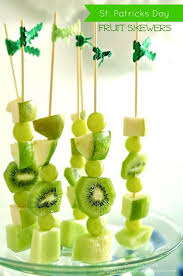 Green fruit kebabs